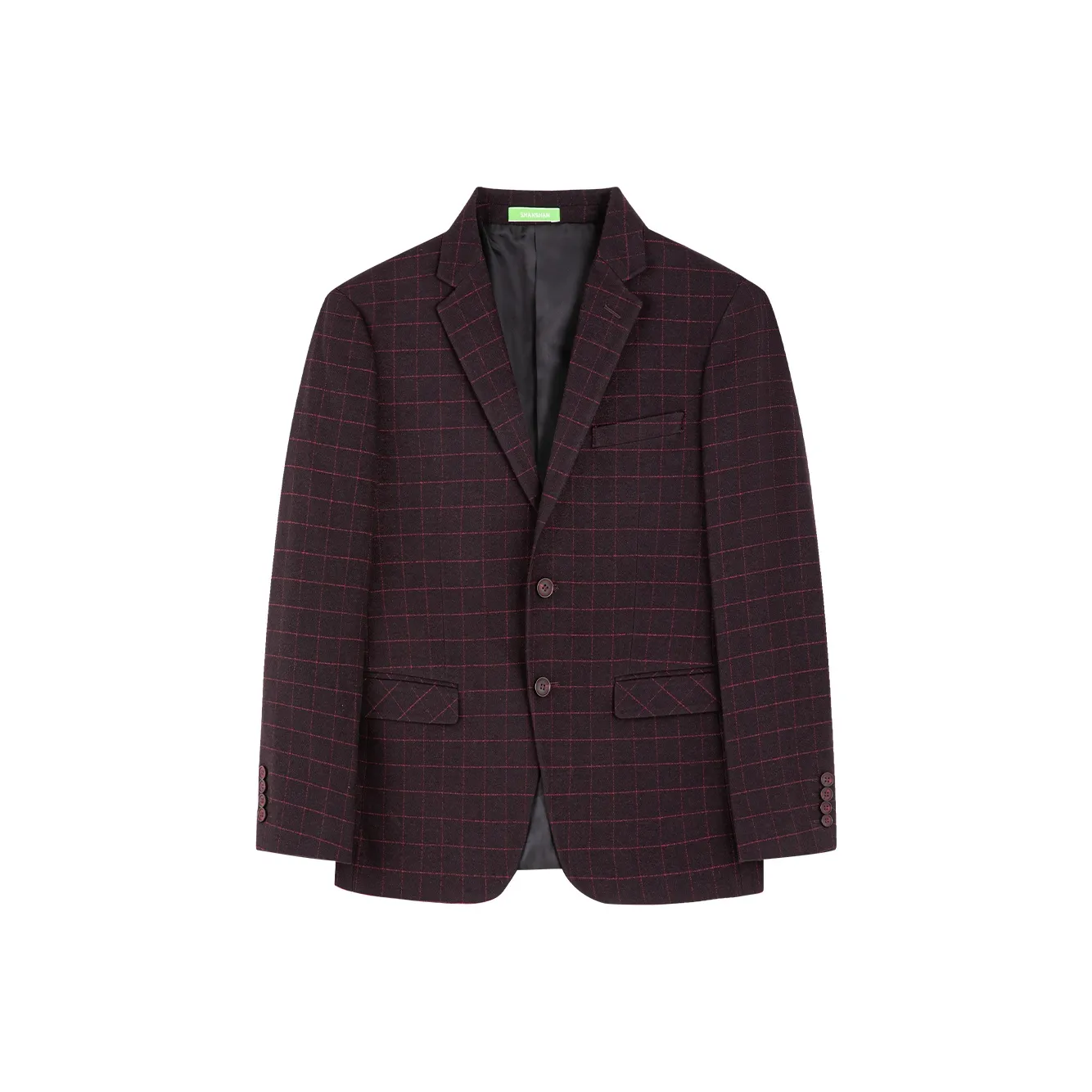 FIRS Business Suit Men's Brown Red Plaid
