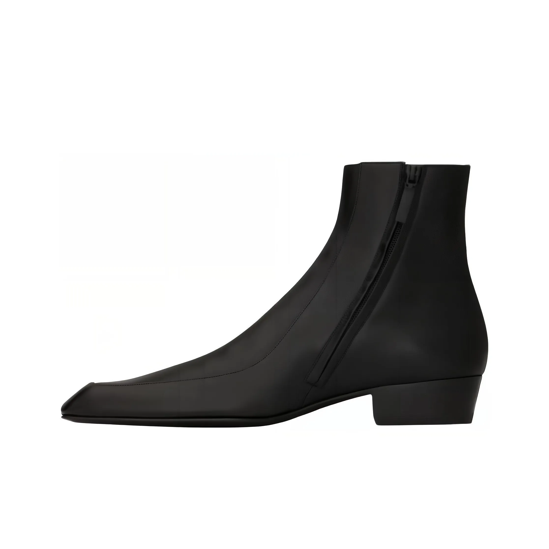 SAINT LAURENT Augustin Zip Detailed Ankle Boots