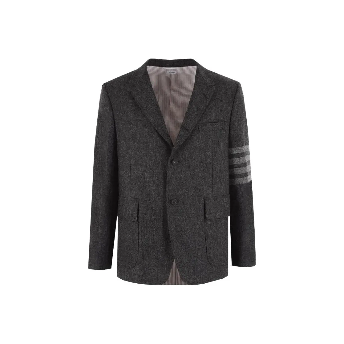 THOM BROWNE Stripe Detailed Single Breasted Tailored Blazer