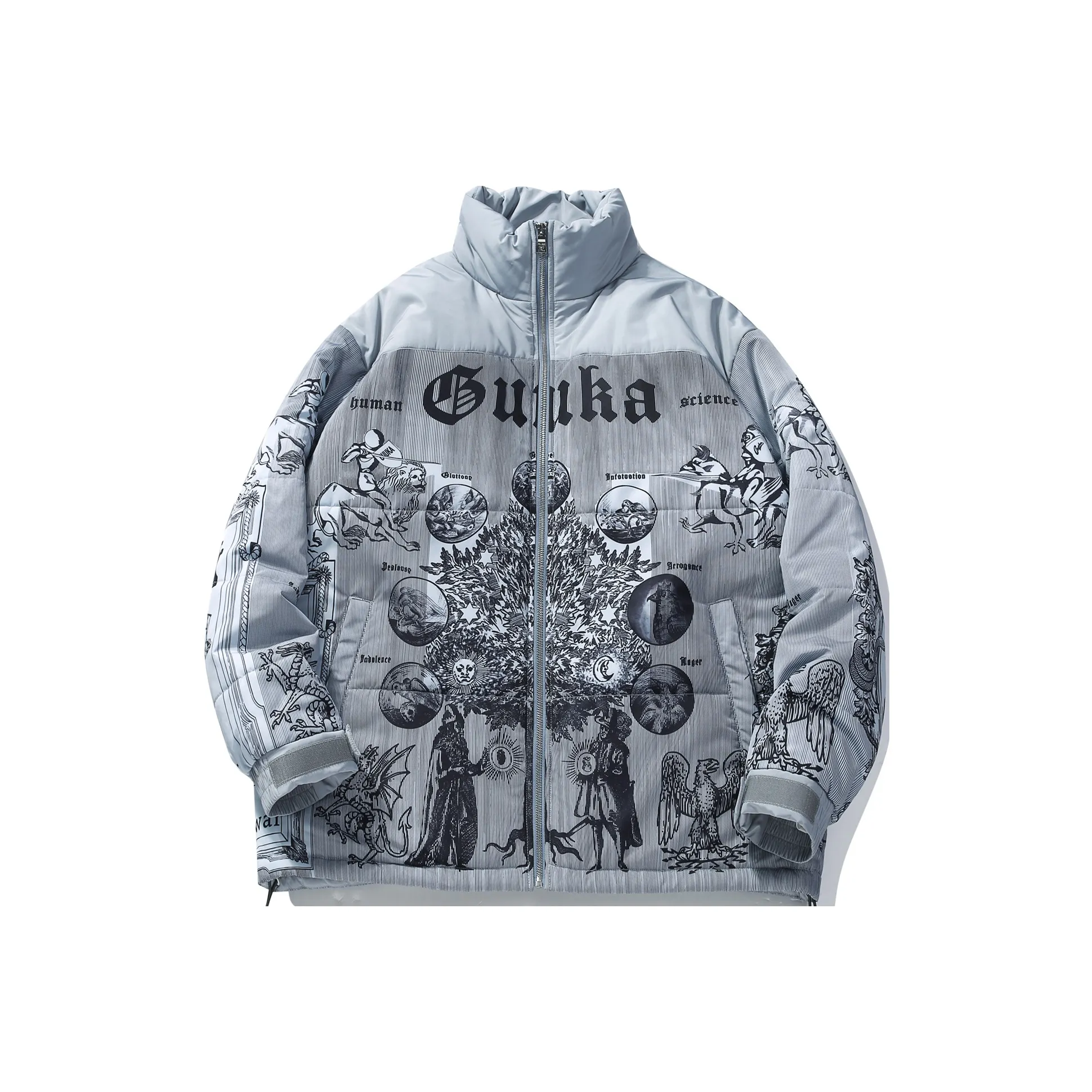 Guuka Серый Мужской Пуховик