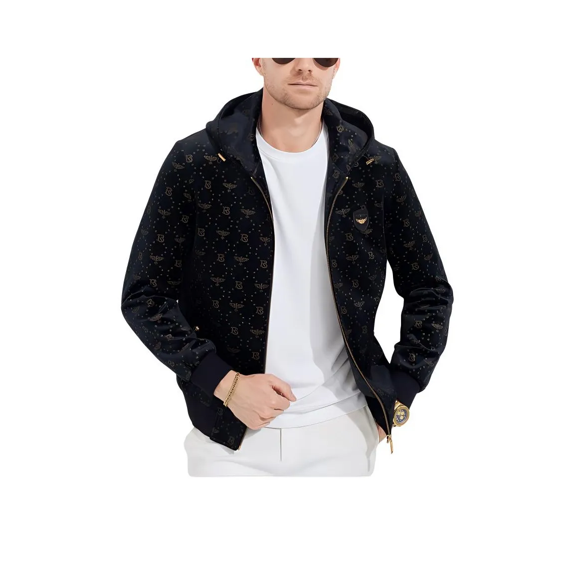 Raidy Boer Куртки и Пальто Мужской Черный Цветочный