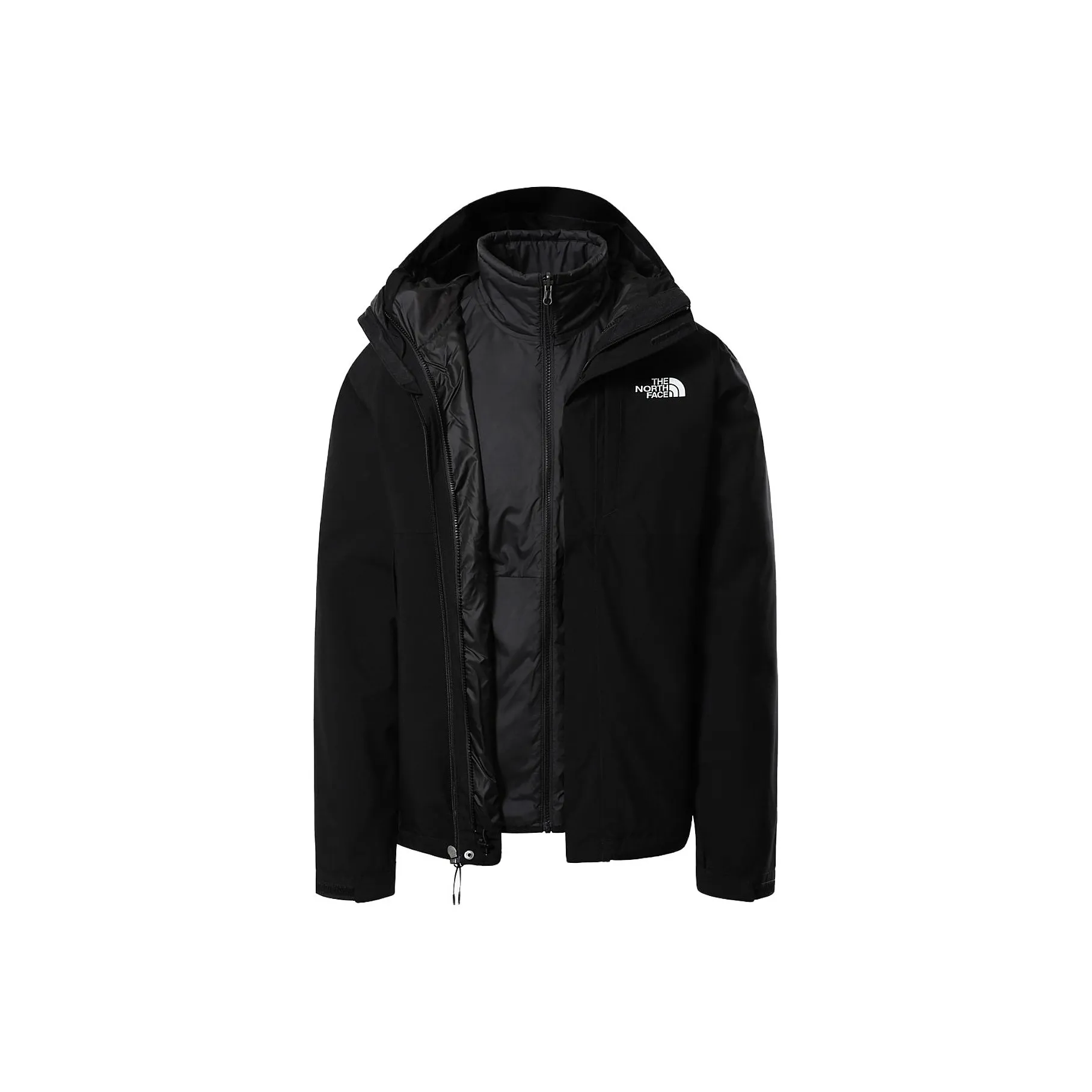 THE NORTH FACE Carto Triclimate Waterproof, Windproof, And Breathable Windbreaker Jacket Men's Black