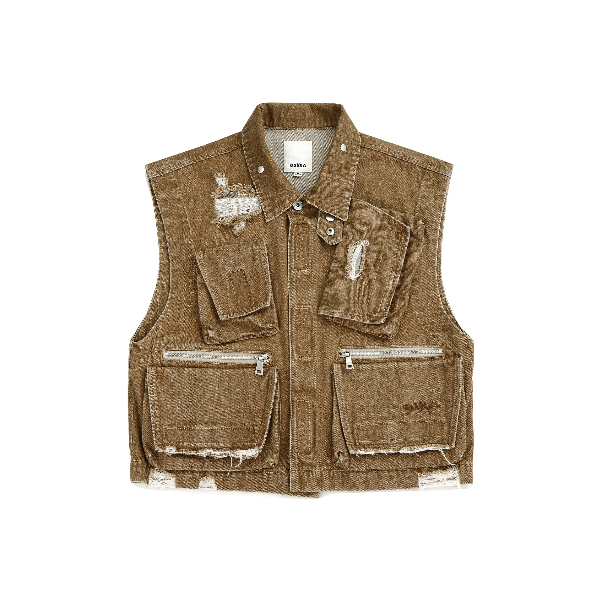 Guuka Vests Men's Khaki
