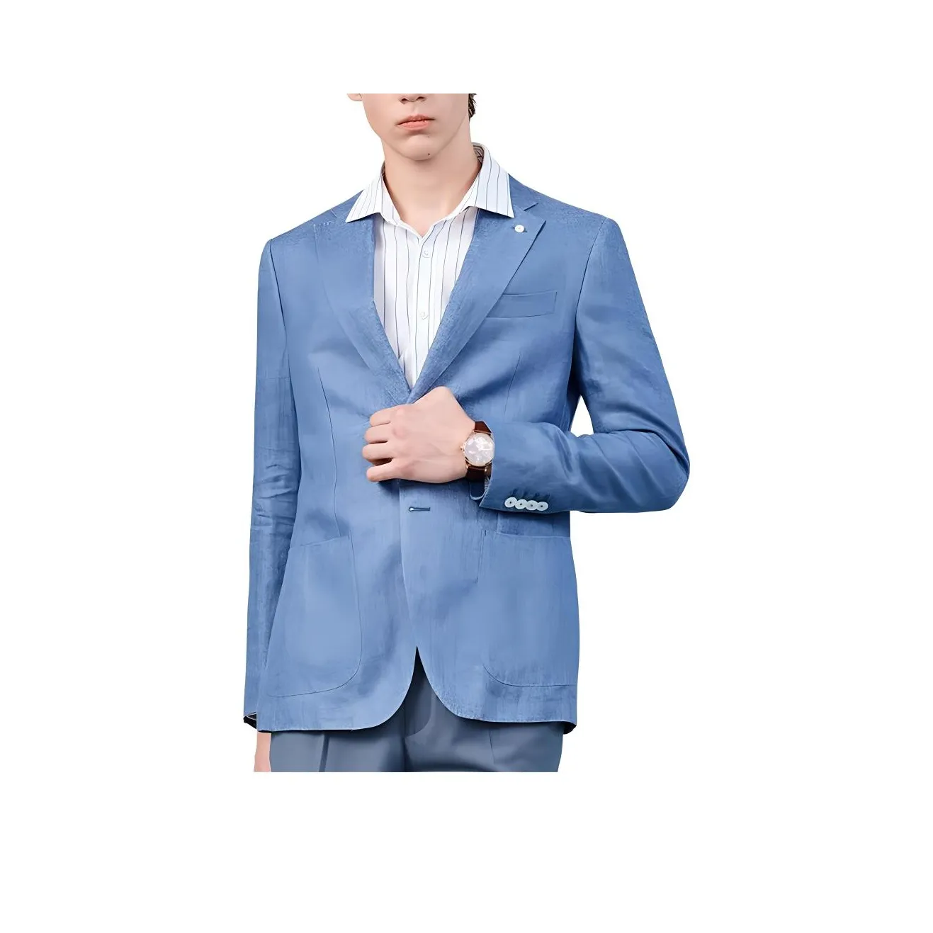 JODOLL Бизнес-костюм мужской джинсовый синий