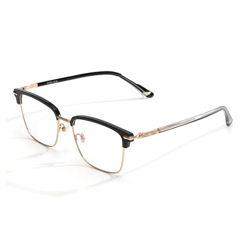 Police Титановый сплав Квадратные Оправы для очков Унисекс Черный