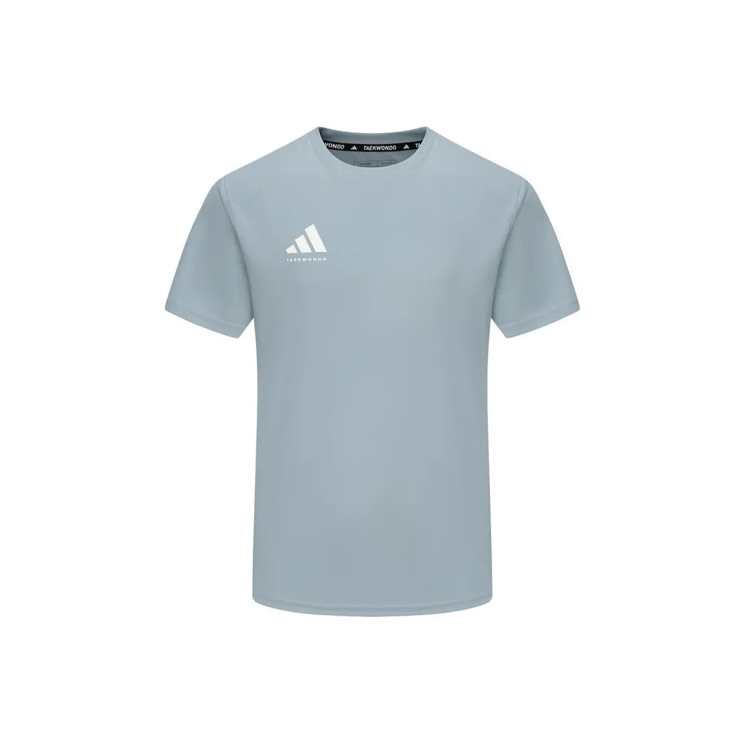 Adidas SS25 T-Shirt Унисекс Серый Синий