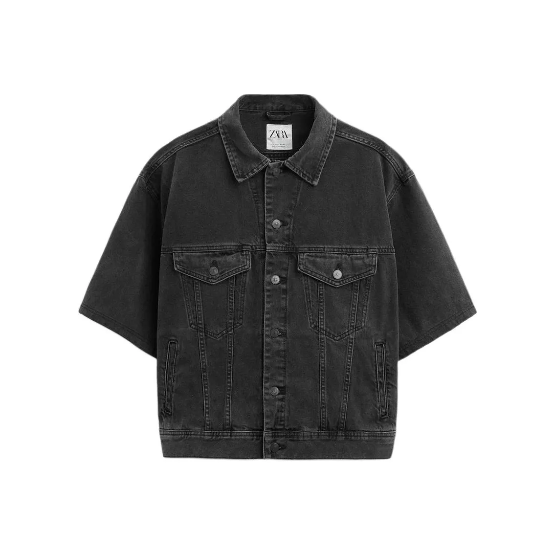 ZARA Denim Jackets Men's Black