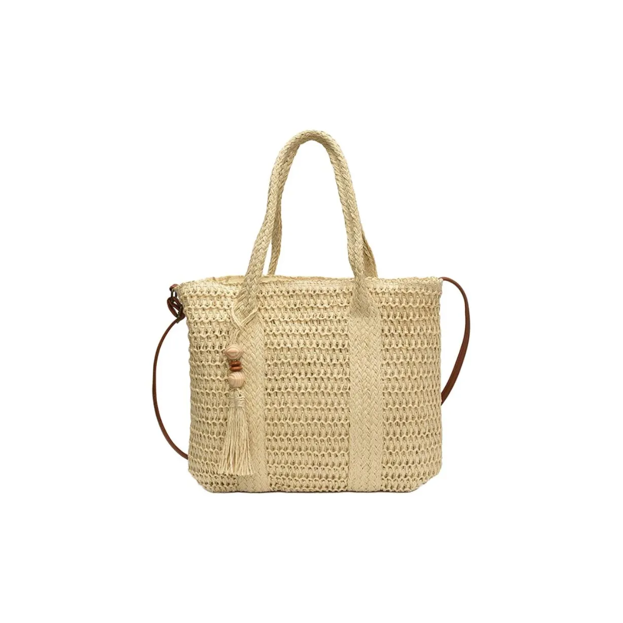 Single Warehouse Плетеная соломенная сумка через плечо сумка на плечо обычная женская хаки экрю