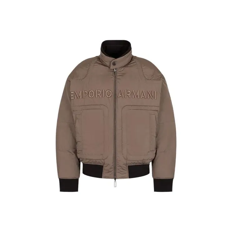 EMPORIO ARMANI FW23 Puffer Jacket Men's Brown