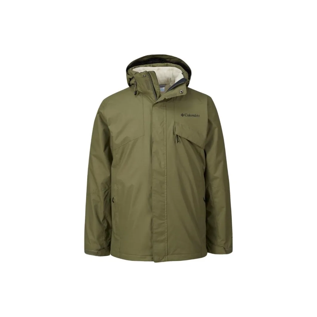 Columbia Bugaboo 2 Outdoor Hiking Waterproof And Windproof Windbreaker Jacket Men's Stone Green