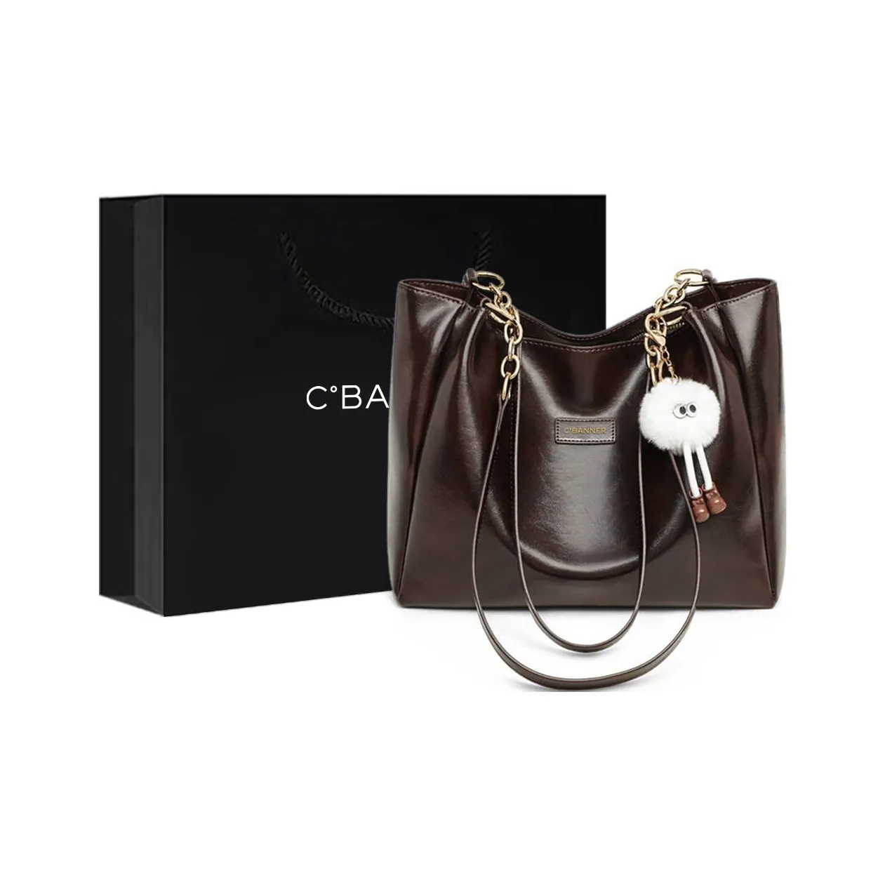 C°BANNER Сумка через плечо из синтетической кожи средний размер женский кофейный