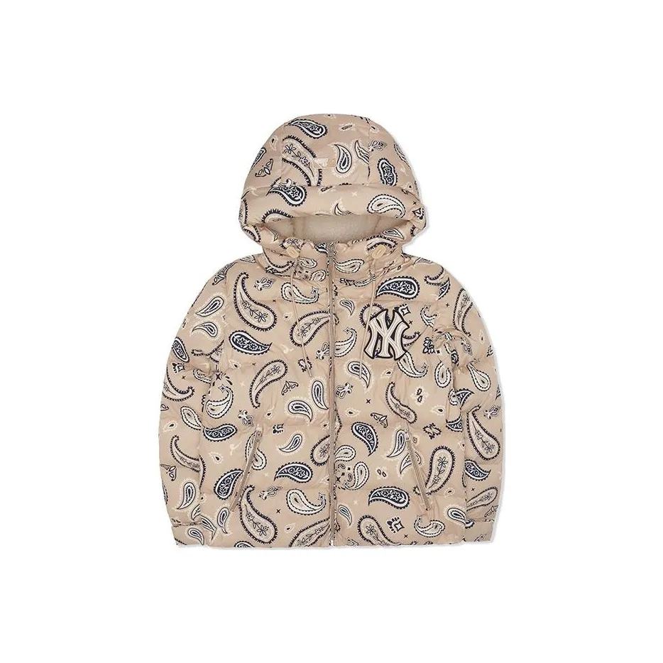 MLB Down Куртка Зимняя Унисекс Бежево-Желтая