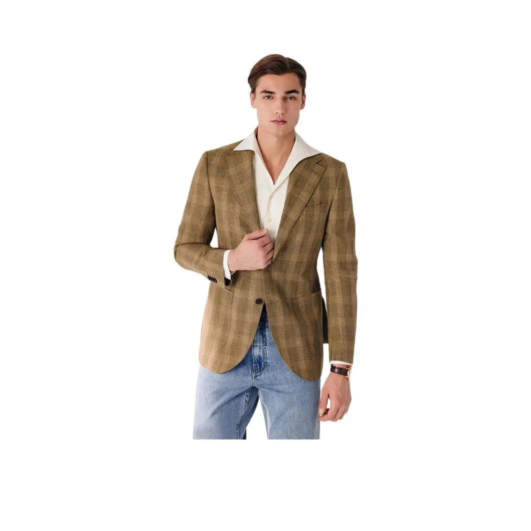 BY CREATIONS Бизнес-костюм мужской горчично-желтый