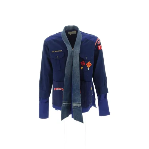 GREG LAUREN Средне-голубой Мужские Куртки