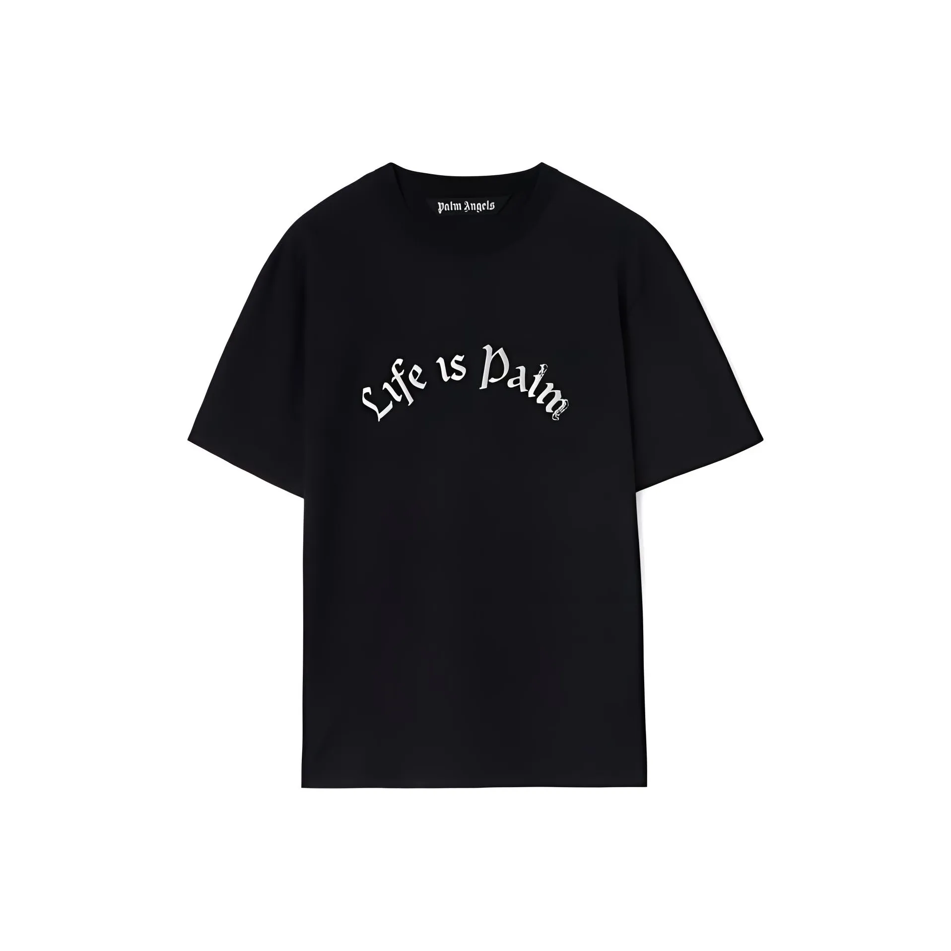 PALM ANGELS Life Is Palm Fitted T Shirt