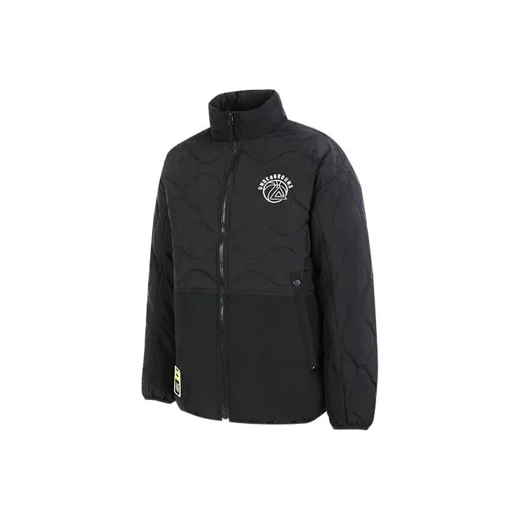 PEAK Однотонный Воротник-стойка Облегающий Утолщенный MID Длина Пуховик Мужской Черный