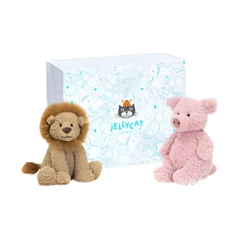 JELLYCAT Волна Лев Barnabas Свинка Beloved Companion Коробка Куклы Плюшевая кукла 22 см 23 см Высота в сидячем положении
