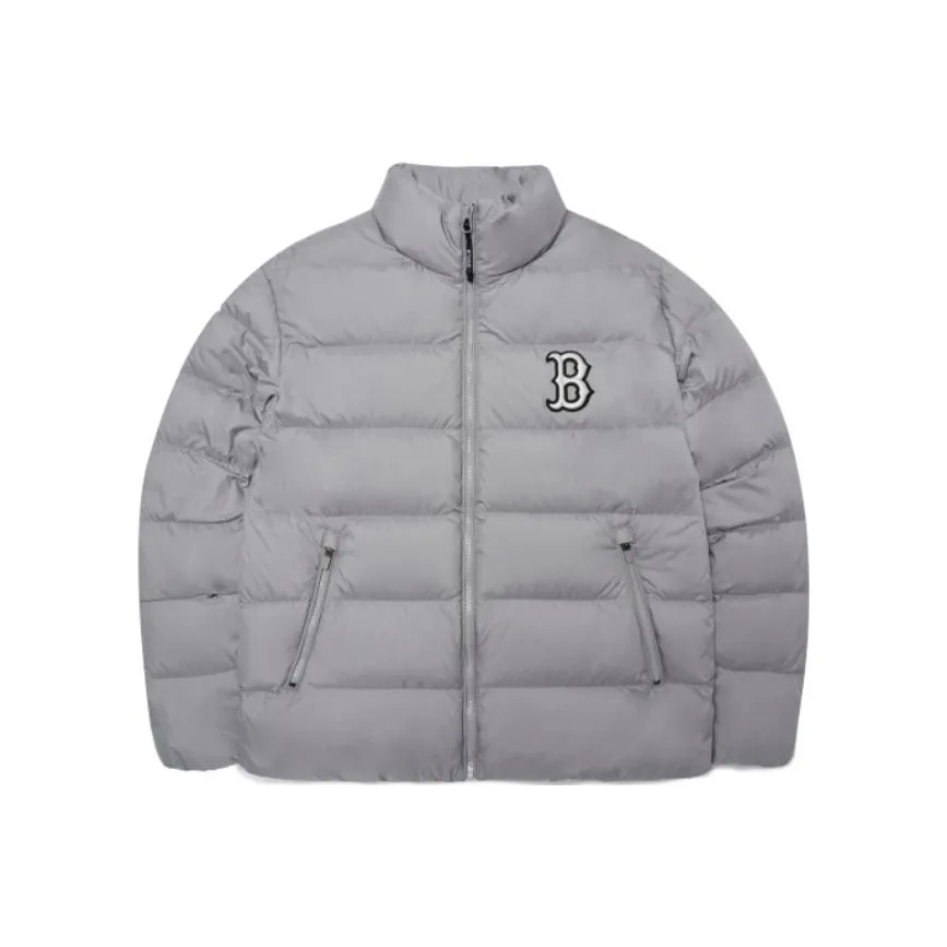 MLB Boston Team Down Jackets Men's Silver