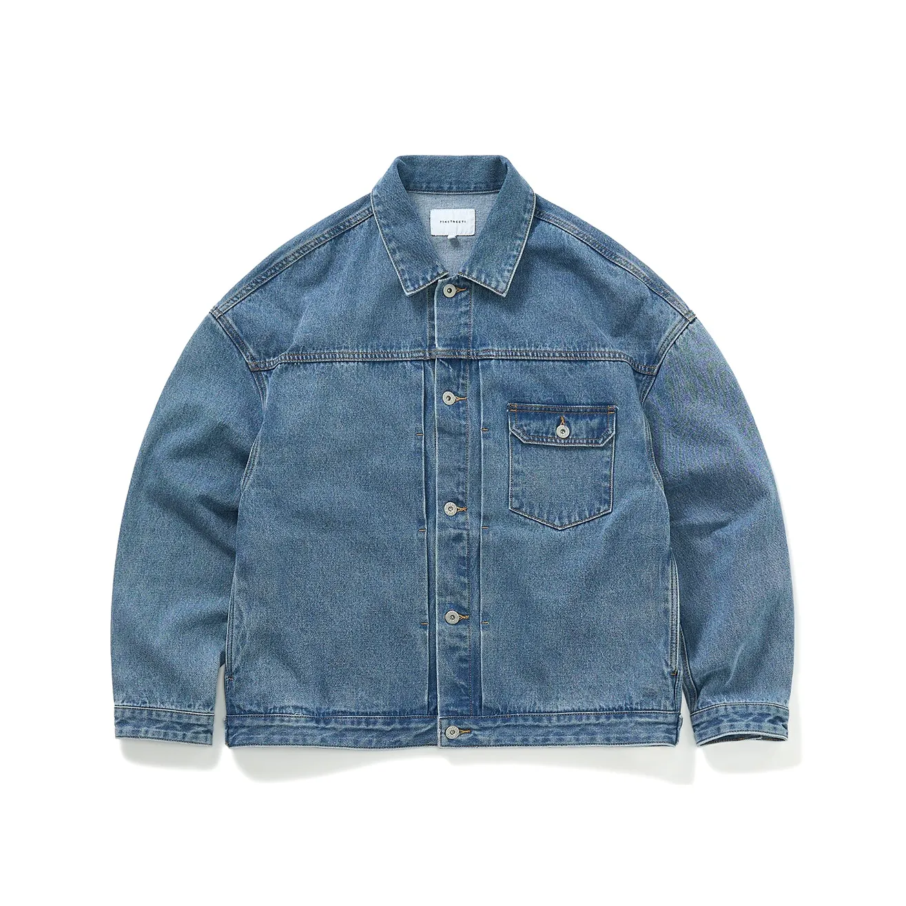 714STREET Denim Jacket Unisex Light Blue