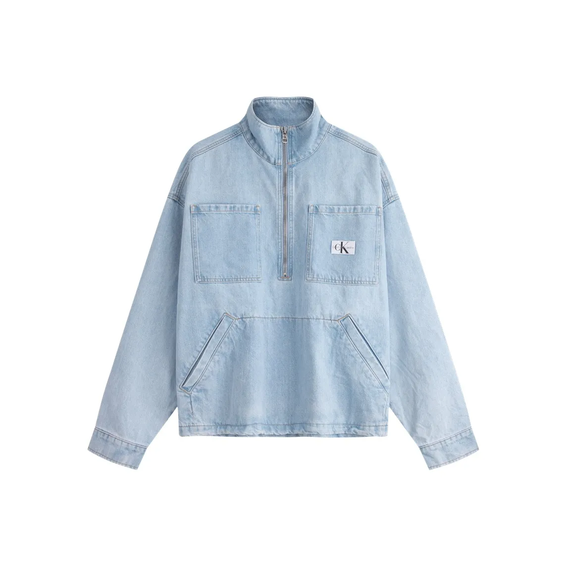 CALVIN KLEIN Denim Jacket Men's Denim Light Blue