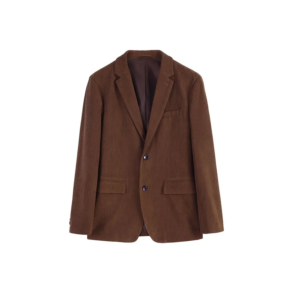 DAVID NAMAN Business Suits Coats Men's Coffee