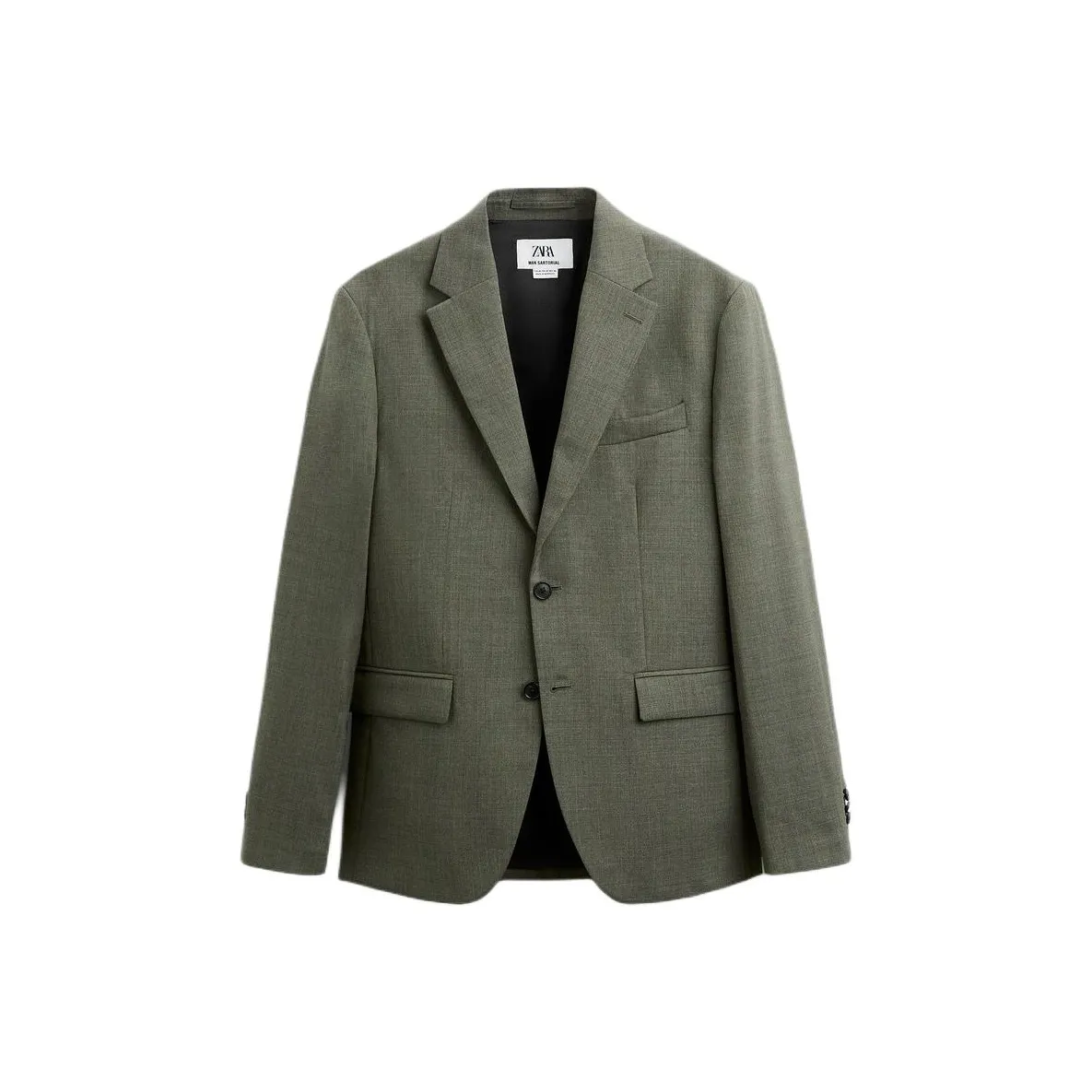 ZARA Бизнес-костюм мужской армейский зеленый