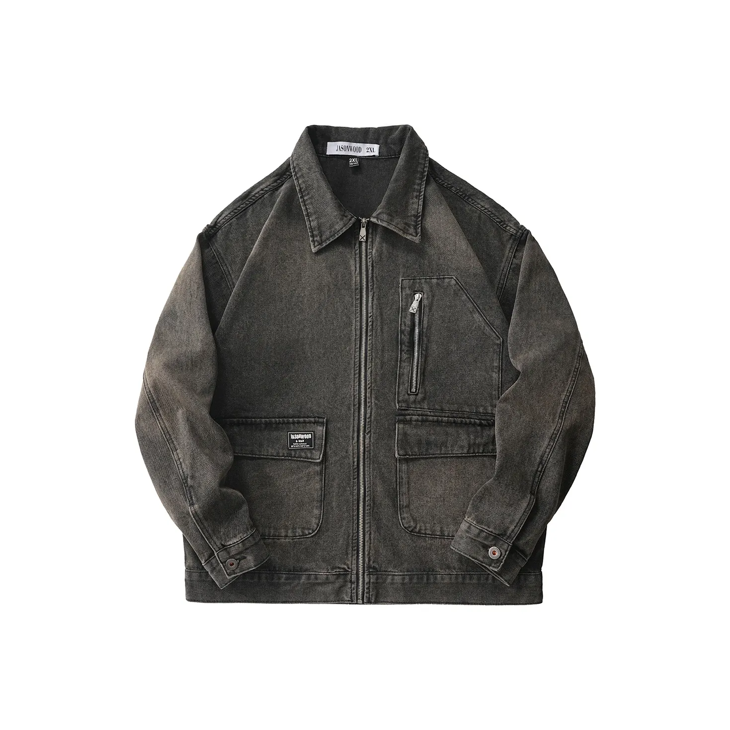 JASONWOOD Cowboy On The Run Denim Jacket Men's Nano Black Red