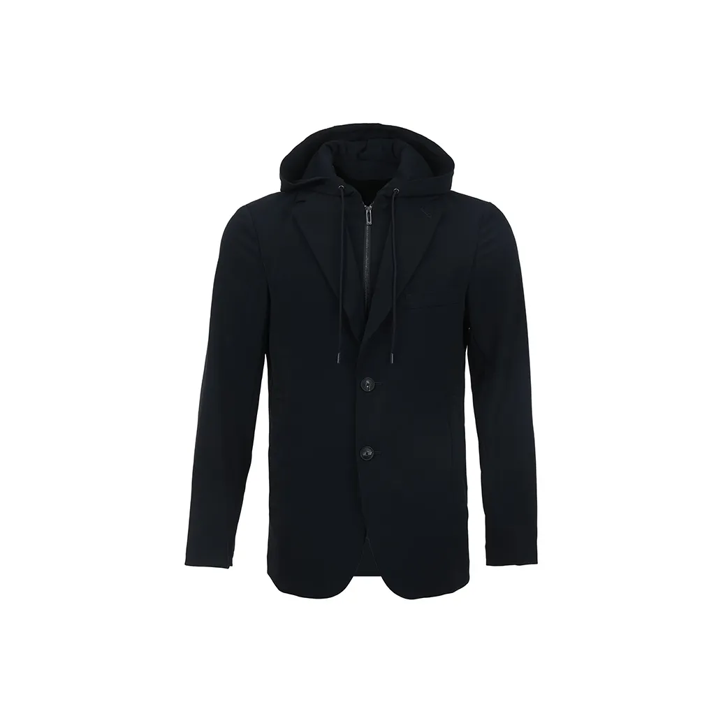 EMPORIO ARMANI Hooded Drawstring Blazer