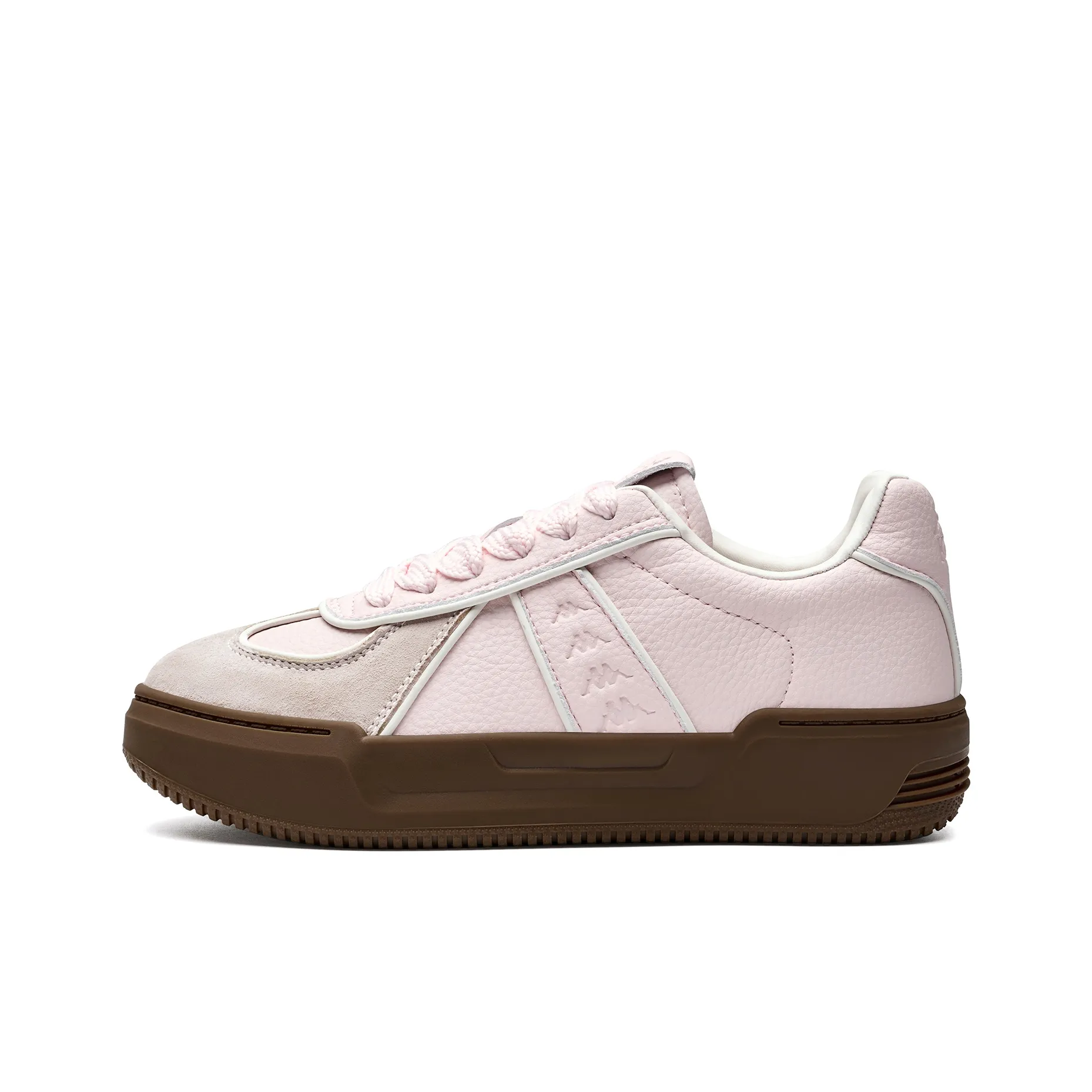 Kappa Corner Paris Back to Back Anti Slip Wear Resistant Low Top Skateboard Shoes Women's Milk Tea Pink