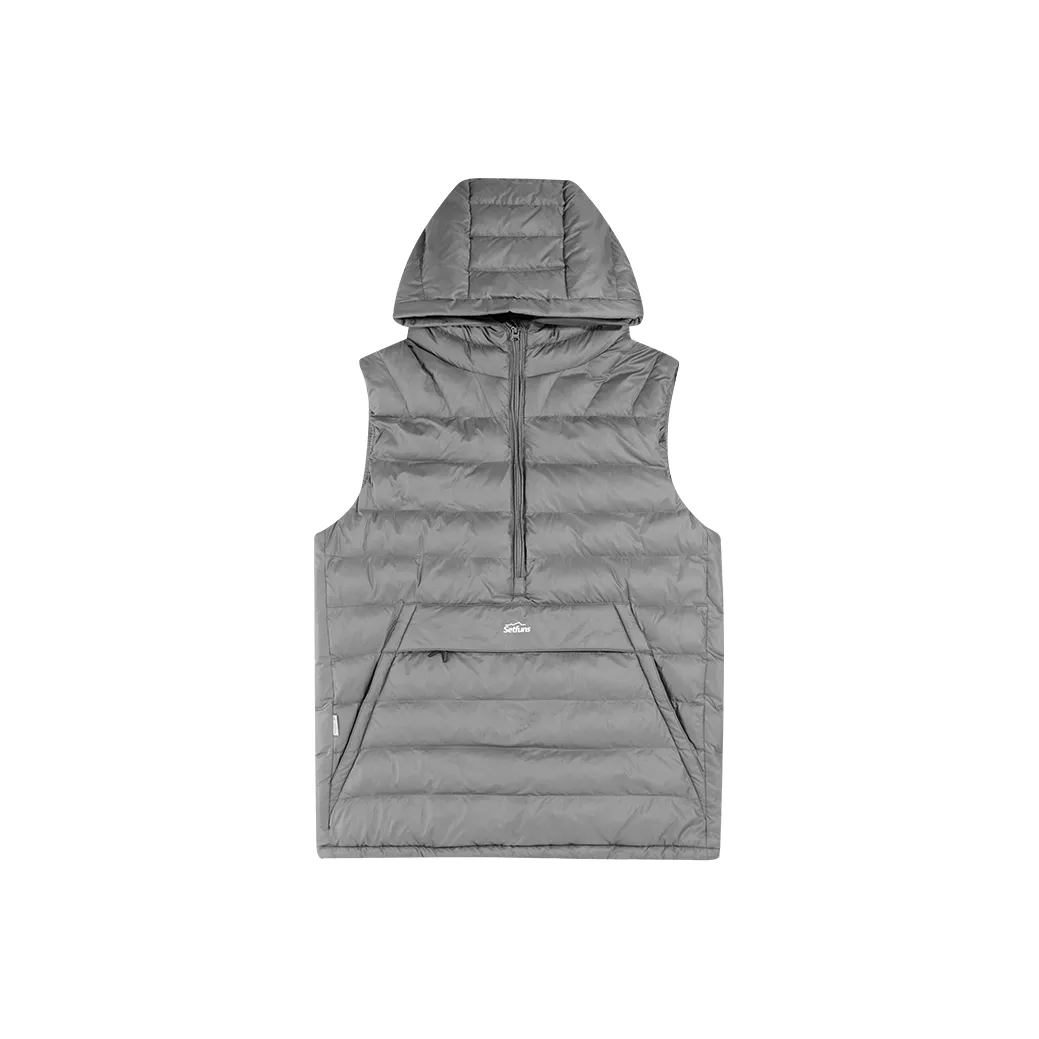 Gorpcore Осенний Зимний На открытом воздухе Стиль Позиционирование Жилет Логотип Бренда Мужской Угольный Серый