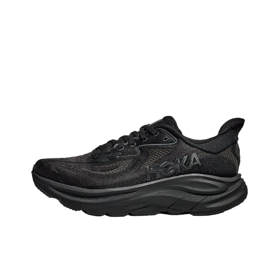 HOKA ONE ONE CLIFTON 10 Anti Slip Wear Resistant Low Top Casual Running Shoes Men's Black