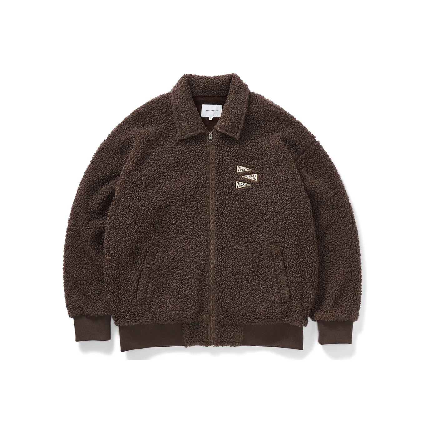 714STREET Куртки Пальто Унисекс Темно-коричневый CAMEL Экрю