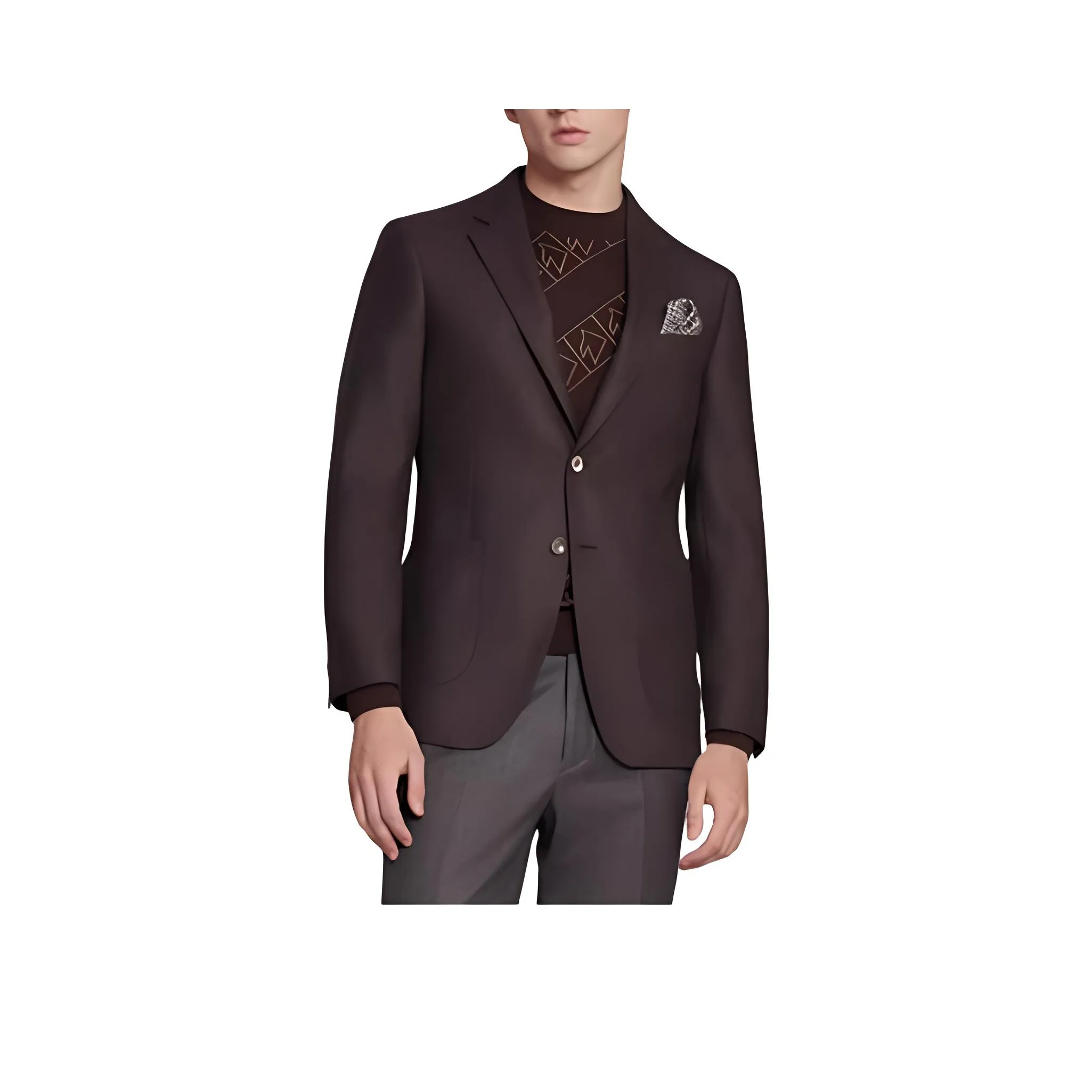 JODOLL Бизнес-костюм мужской кофейно-коричневого цвета