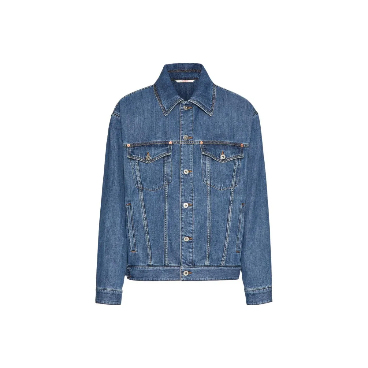 Valentino Buttoned Twill Denim Jacket