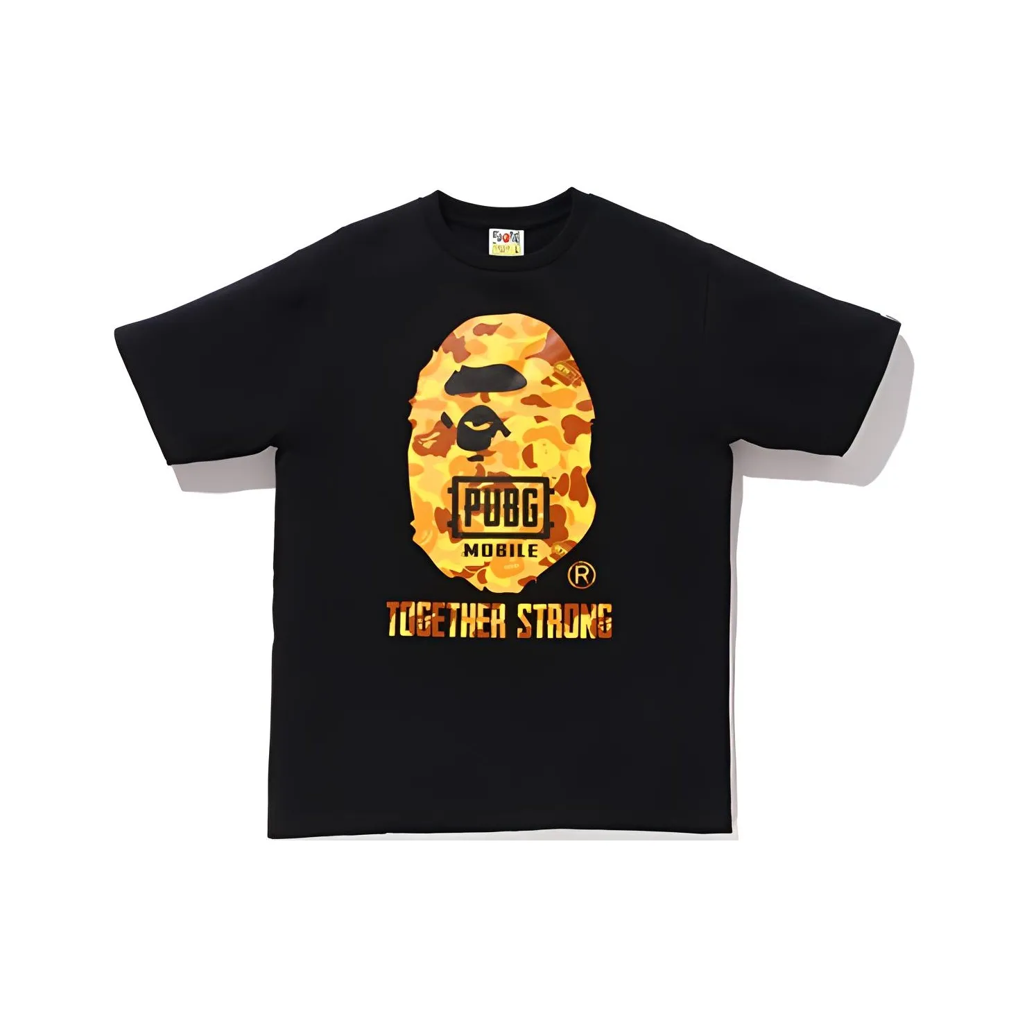 A BATHING APE x PUBG Т-рубашка Ape Head Series Мужская Апельсин