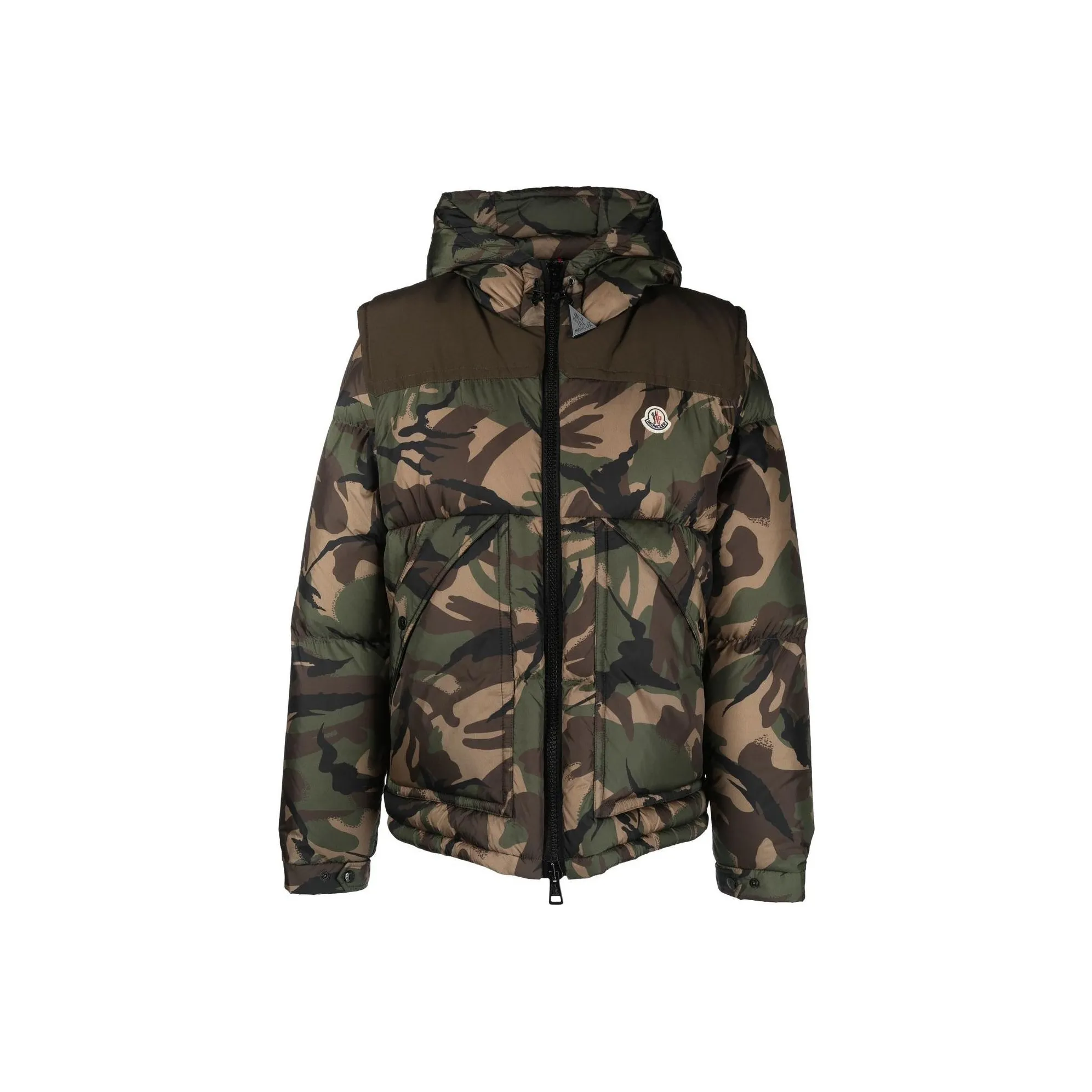 Moncler Camouflage print Hooded Puffer Jacket