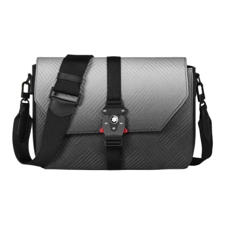 MONTBLANC Stylish 3.0 Cow Leather Messenger Bag, Shoulder Bag, Crossbody Bag Men's Cloudy Gray