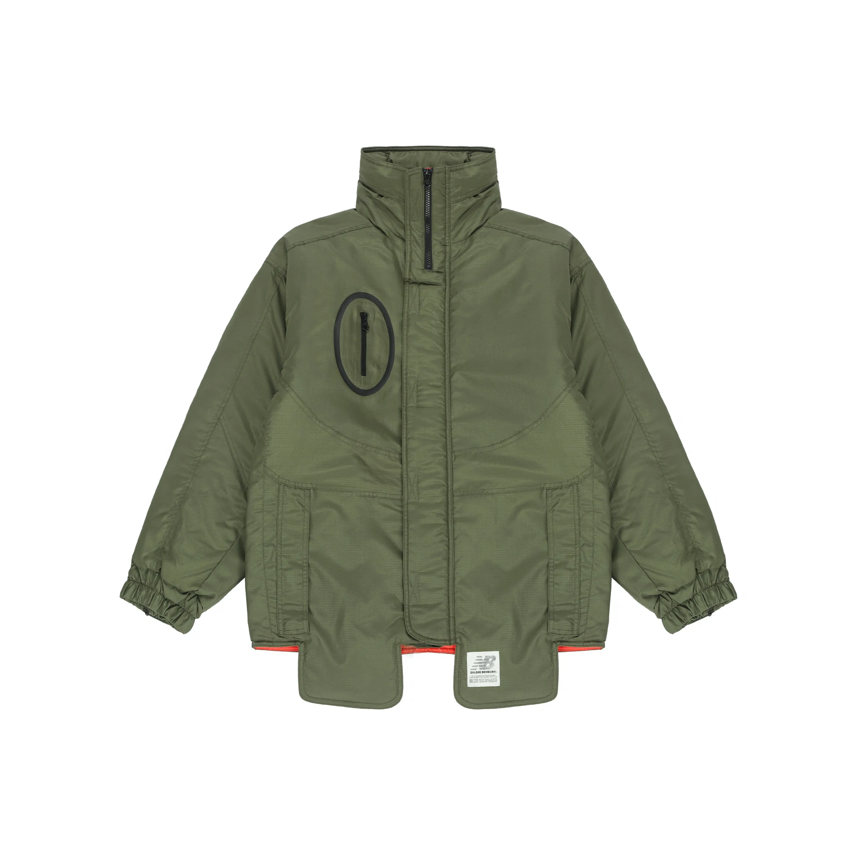 New Balance x Salehe Bembury Solid Color Stand Collar Puffer Jacket Unisex Olive Green