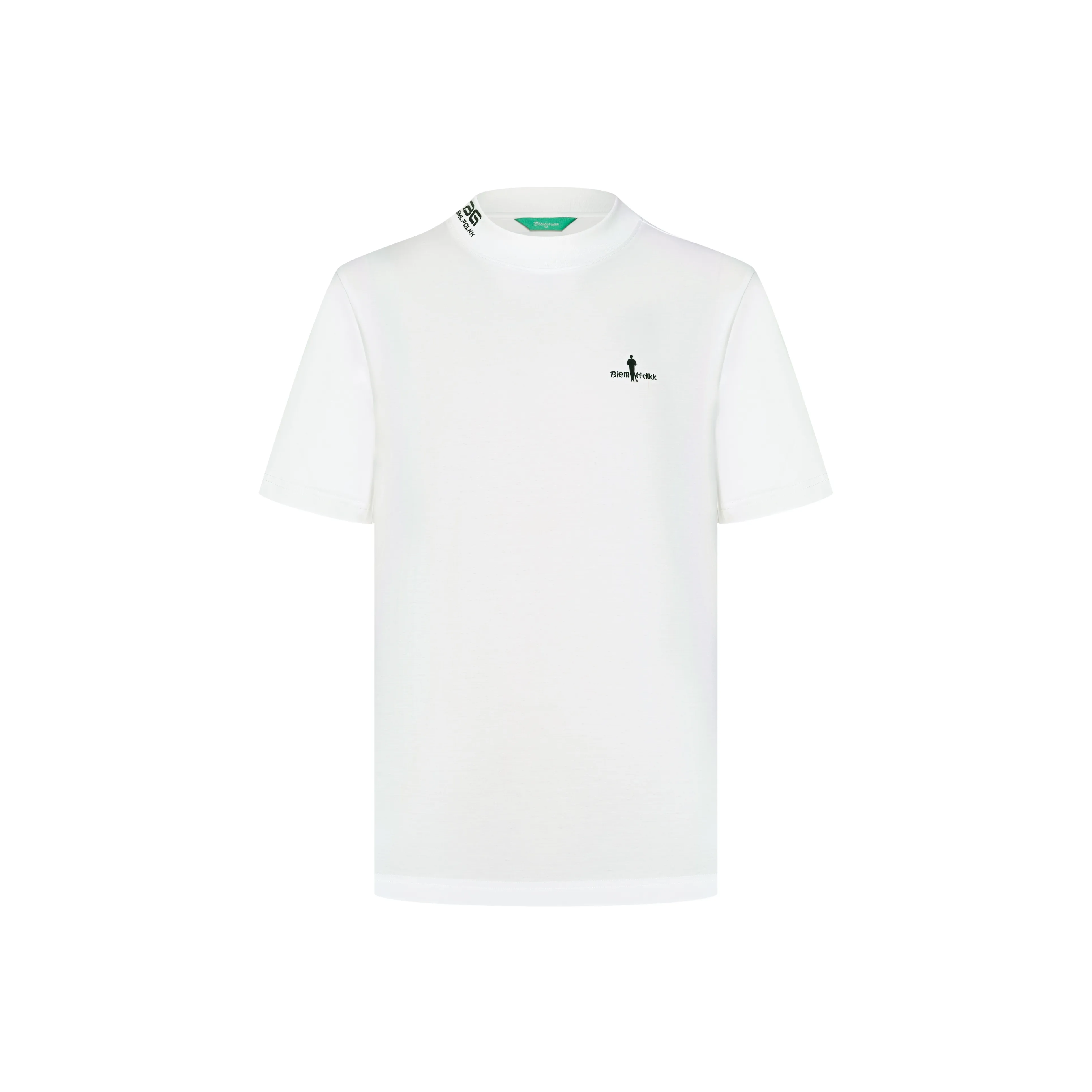 Biyin Leufen Half-Turtleneck Loose Fit Pullover Short-Sleeved T-Shirts Men's