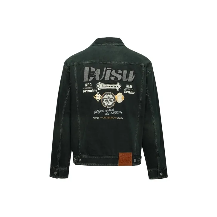 EVISU Denim Green Men's Jeans Jackets
