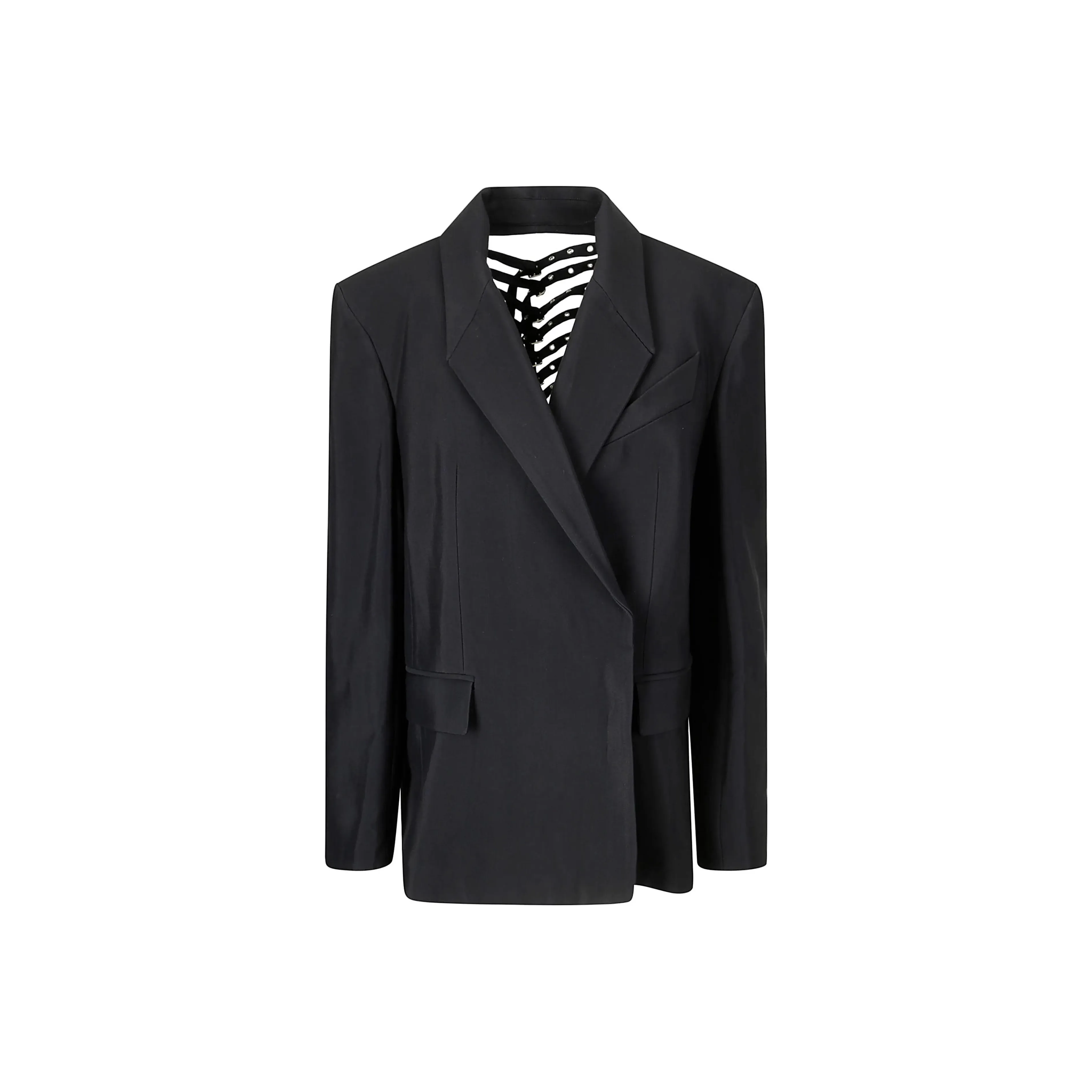 Mugler Buckled Oversized Jacket