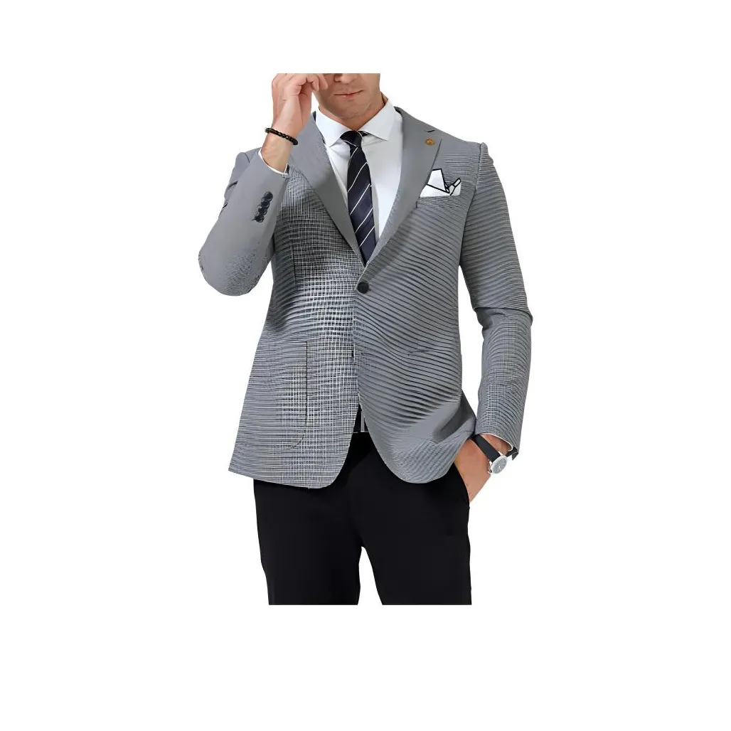 Raidy Boer Бизнес-костюм мужской серая клетка