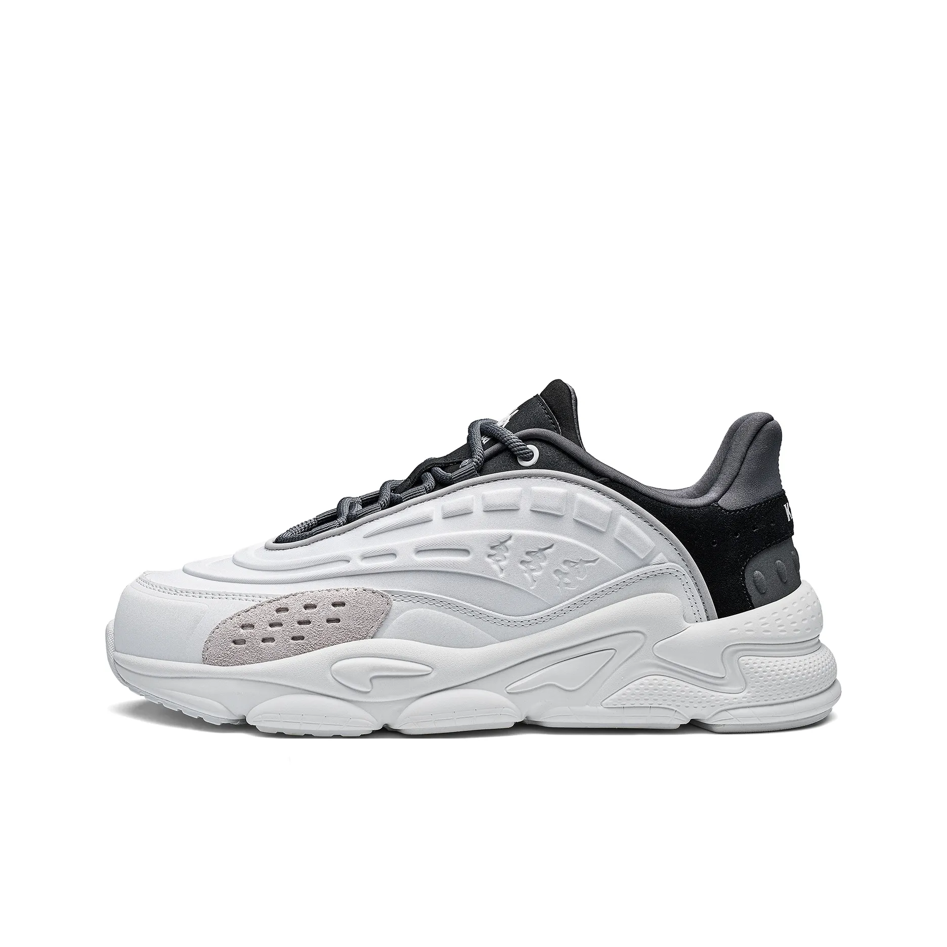 Kappa Anti-Slip Wear-Resistant Low-Top Chunky Sneakers Men's White