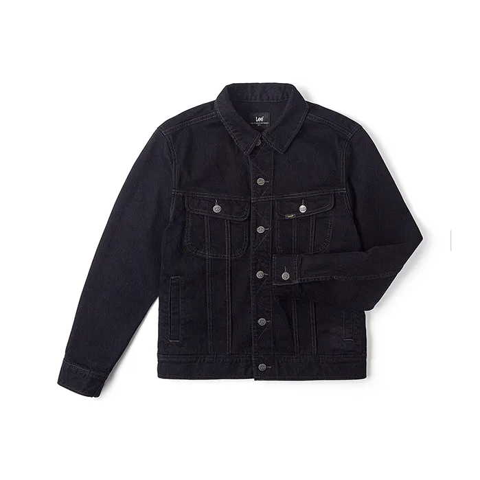 Lee совместный модель Черный мужской джинсовый куртка