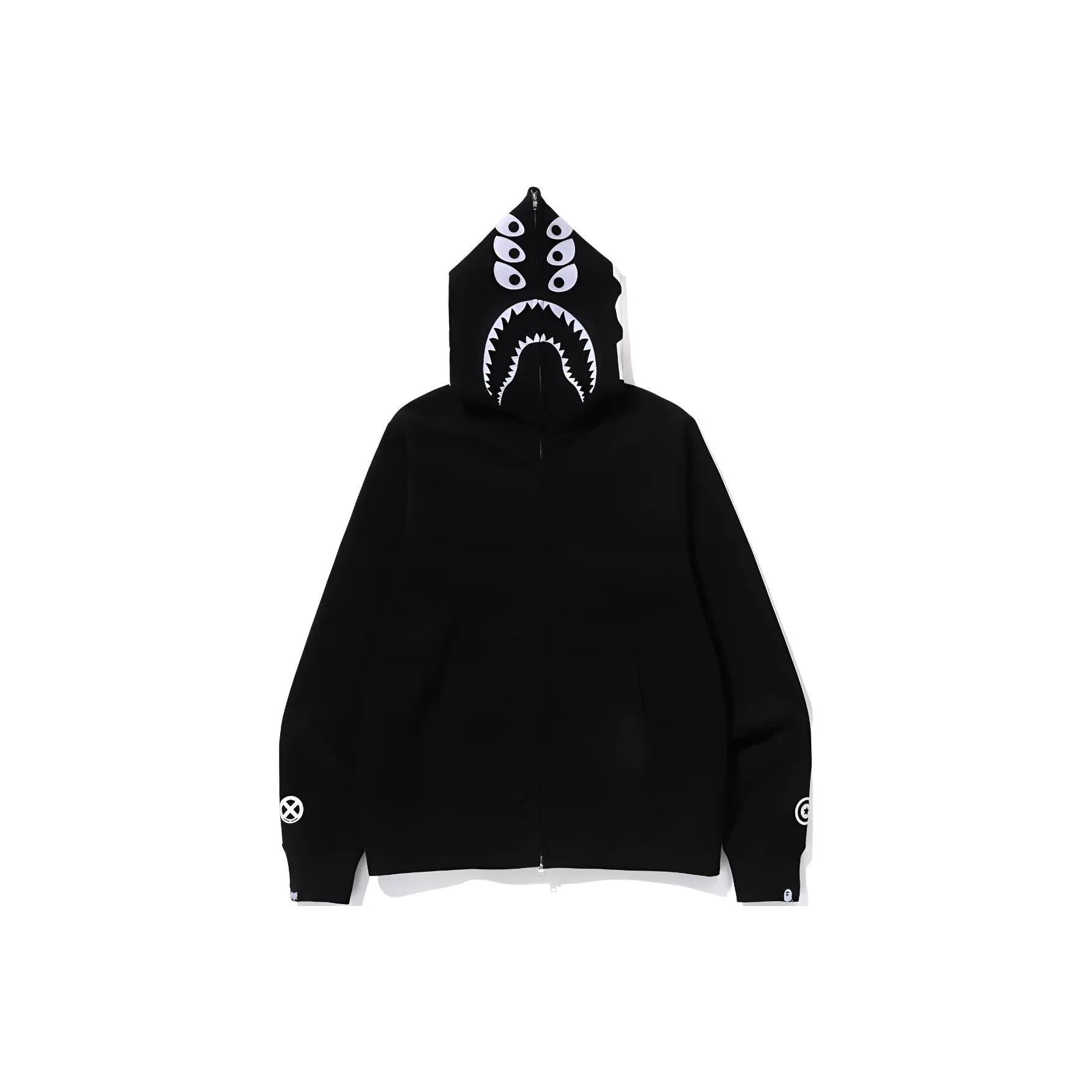 Bape X Bounty Hunter Mad Shark Full Zip Hoodie