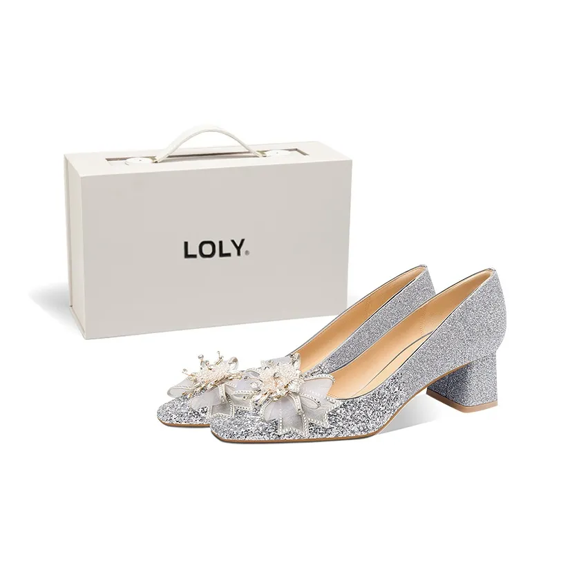 LOLY Грубый каблук Высокие каблуки Женские Синий Starlight Rain