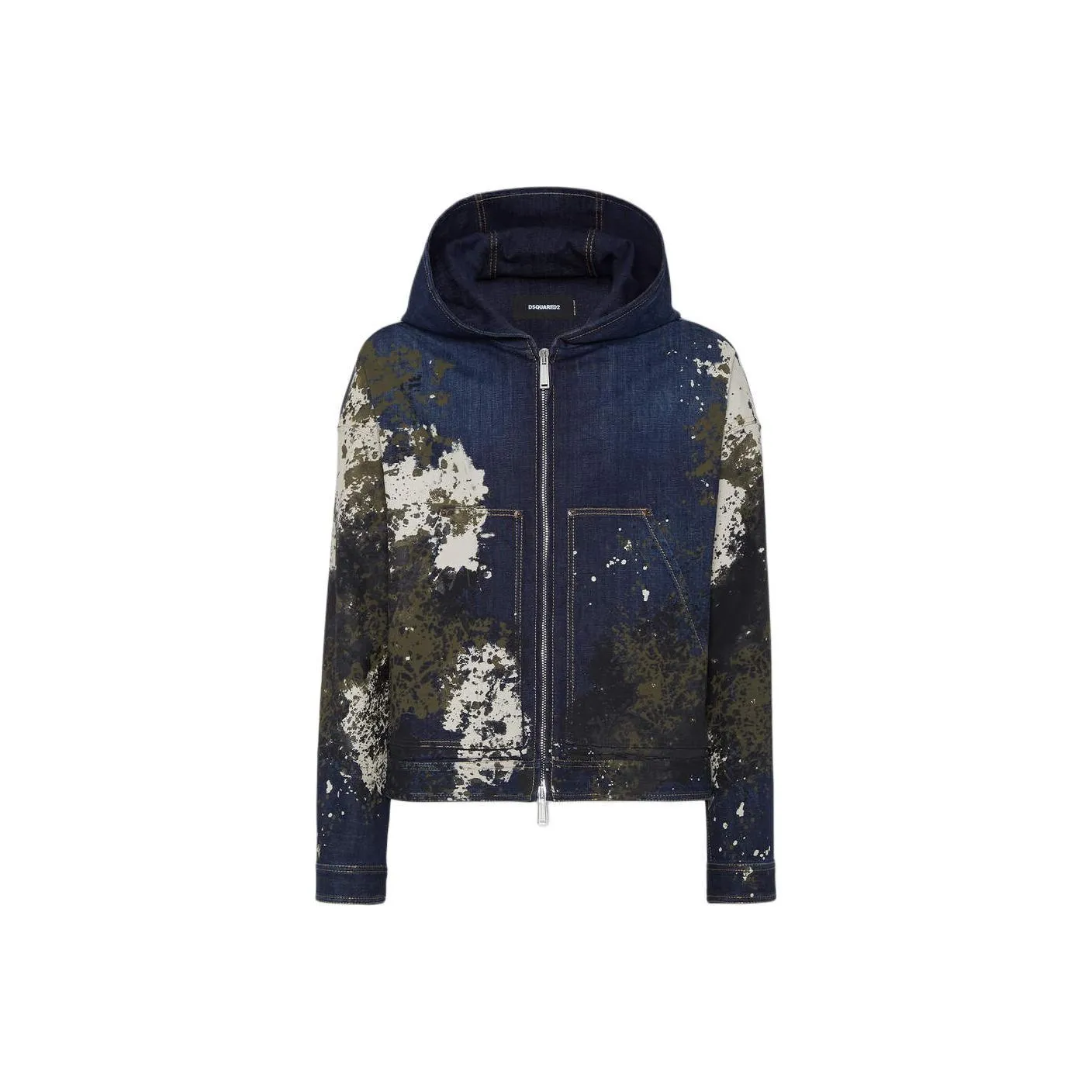 Dsquared2 Spray Paint Denim Hooded Jacket