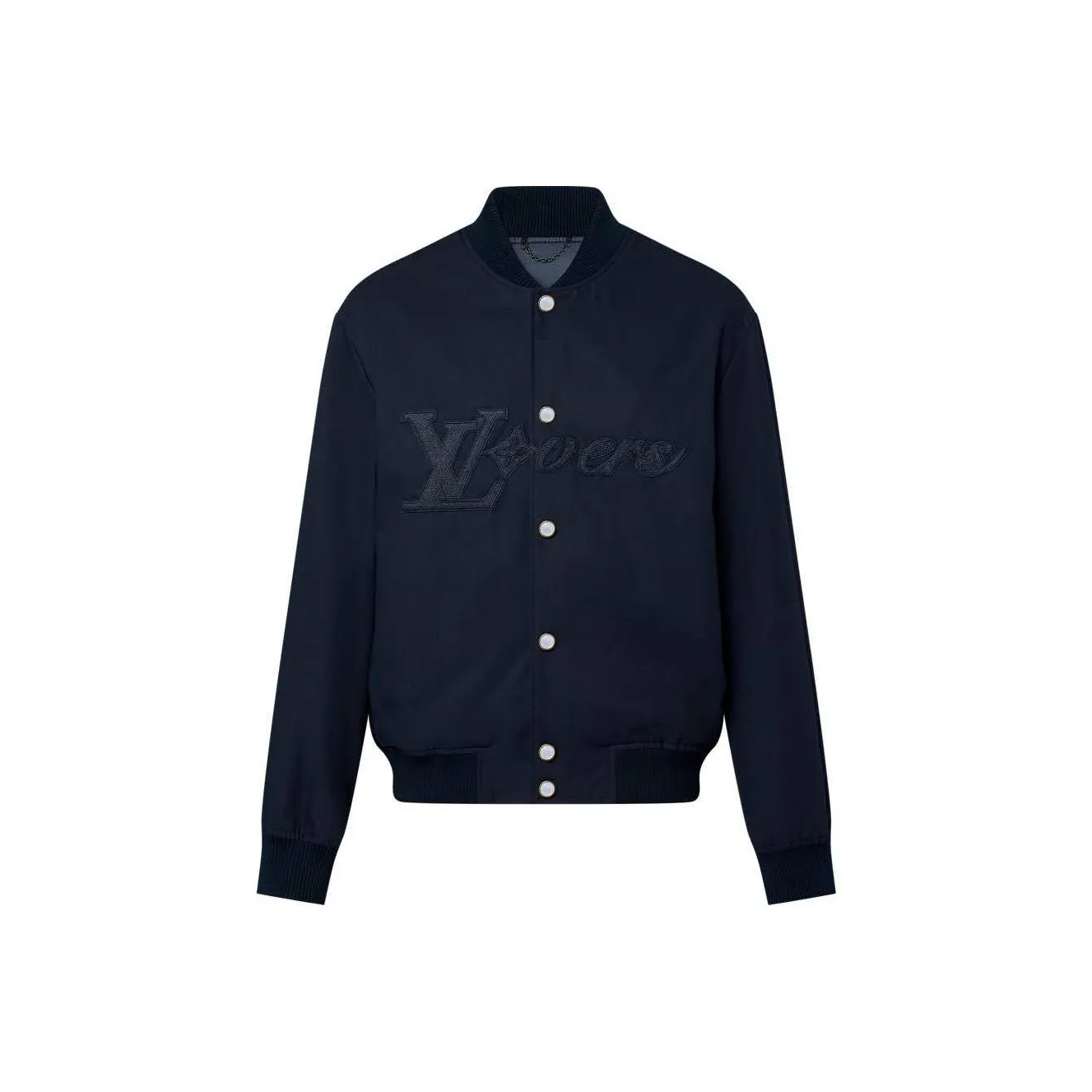 Lv Embroidered Cotton Bomber