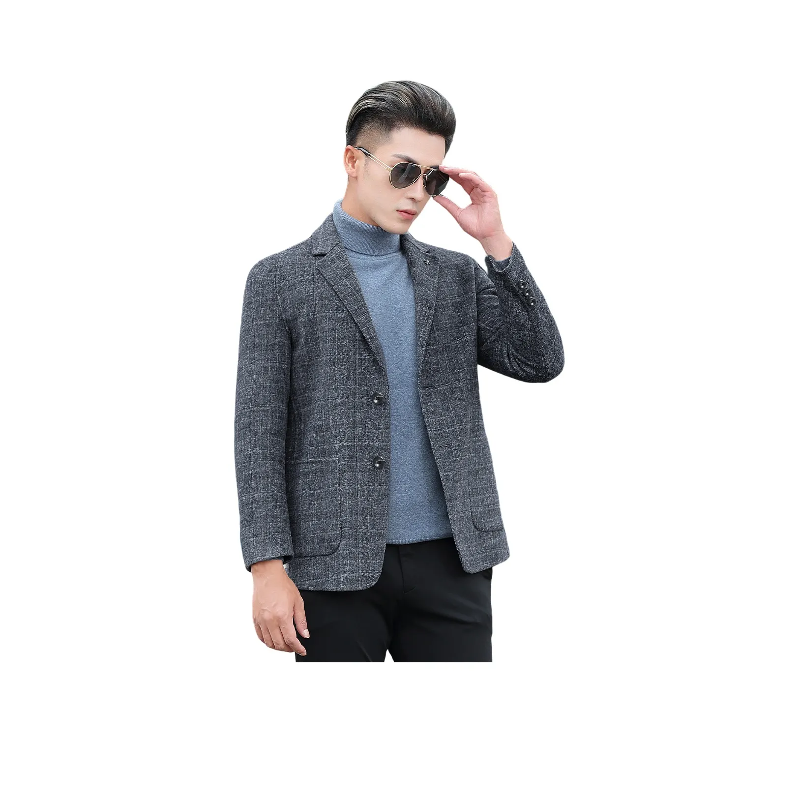 Kaiser Бизнес-костюм мужской серая клетка