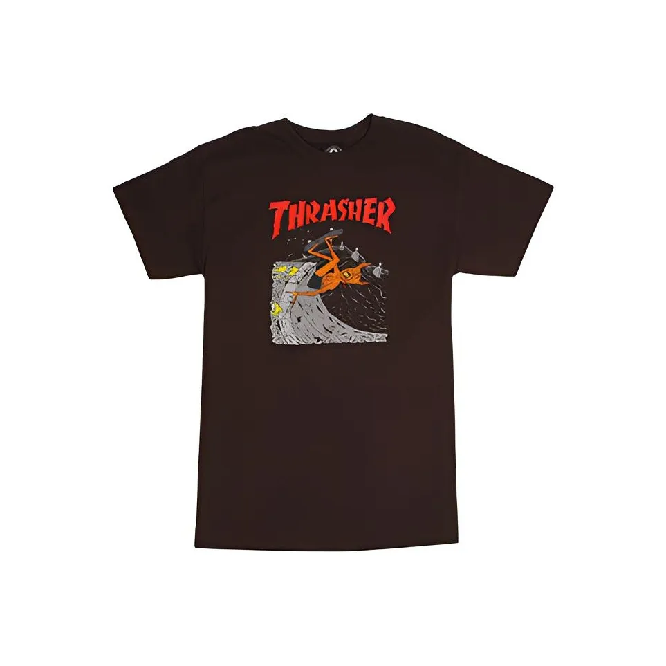 Thrasher T-Shirt US Version Unisex Brown